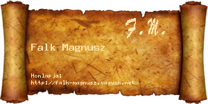 Falk Magnusz névjegykártya
